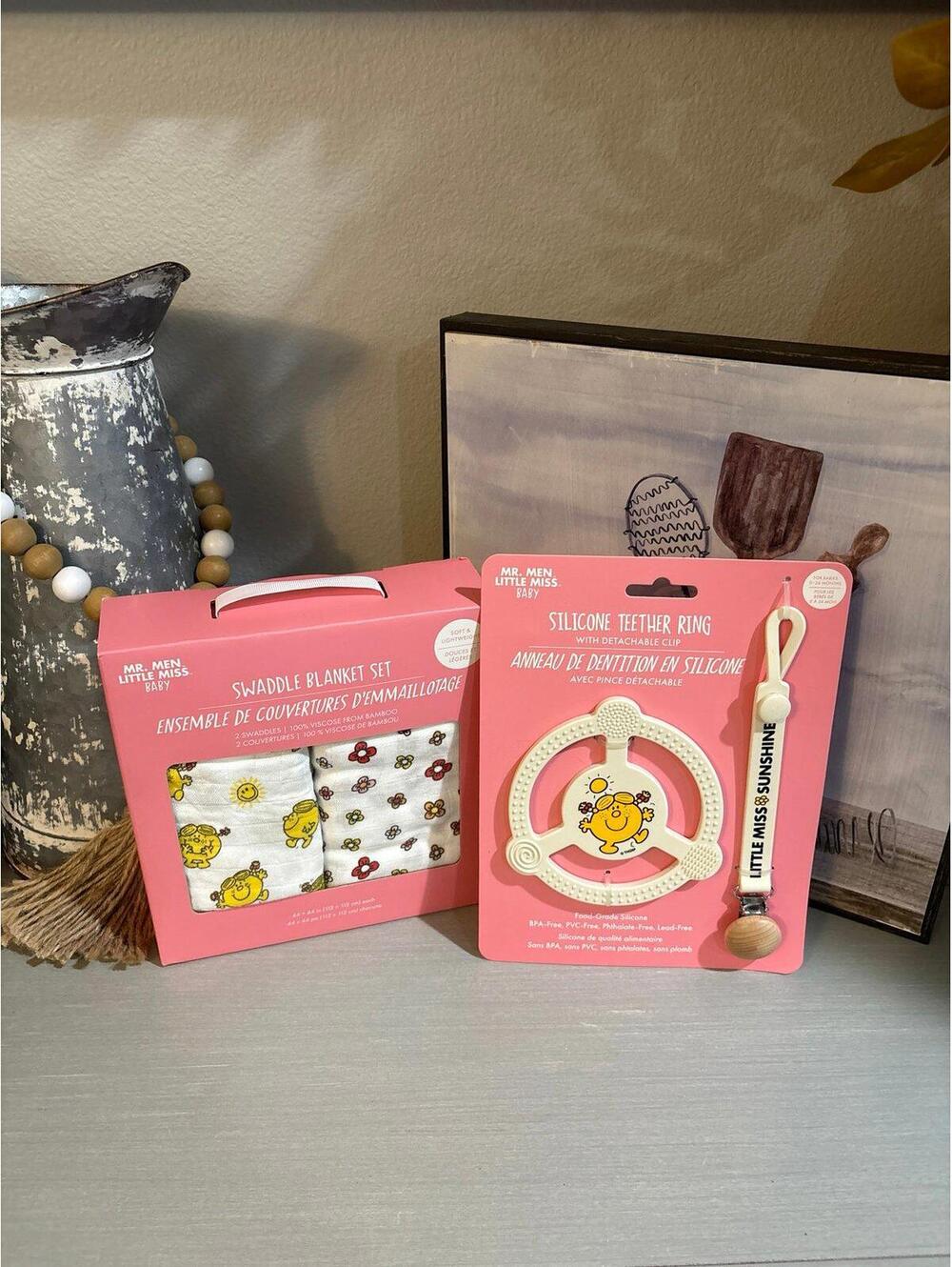 Ju Ju Be Little Miss Swaddle Blanket Set and Teether